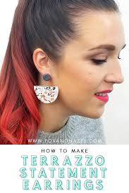 How To Make Faux Terrazzo Statement Earrings