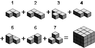 The object of the puzzle is to organize these pieces into a solid cube. Library Osu Edu