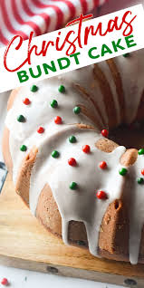 Great for when you have company coming over for the holidays. Christmas Bundt Cake