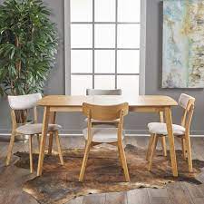 Henry 5 Piece Wood Dining Set Reviews Allmodern Meja Makan Mebel Rumah