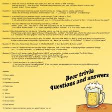 Read on for some hilarious trivia questions that will make your brain and your funny bone work overtime. Beer Trivia Questions And Answers Printable Printable Questions And Answers