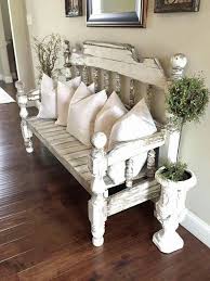 Distressed Wood Bench Farmhousestyle Home Decor Farm House Living Room Farmhouse Furniture