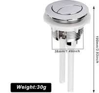 Botones de Descarga del Inodoro, 2 Piezas 38mm Inodoro Doble Cabeza de  Descarga Redonda botón Pulsador Doble para Cisterna WC Botón Reemplazo de  Doble ...