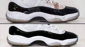 A bottle of water 3. Air Jordan 11 Concord How To Deep Clean Stained White Mesh Youtube