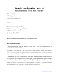 Maybe you would like to learn more about one of these? Sample Immigration Letter Of Recommendation For Family Download Printable Pdf Templateroller
