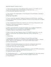 Check spelling or type a new query. Test 1 Master Driver Answers Master Driver Answers 1 The Organization Of Equipment Qualifications Catalog Is Based On Which Of The Following Eic Course Hero