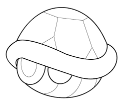 Mario Kart Turtle Shell Coloring Page Mario Kart Mario Coloring Pages Super Mario Coloring Pages