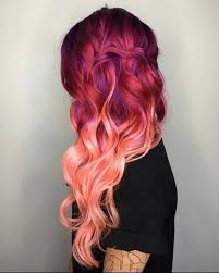 Katerinekosivchenko Haircolor Beauty Fantasy Unicorn Purple Violet Red Cherry Pink Yellow Bright Hair Colour Color Col Rengarenk Sac Boyali Sac Sac Renkleri