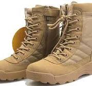 Botas de caminhada tácticas elegantes com fecho lateral