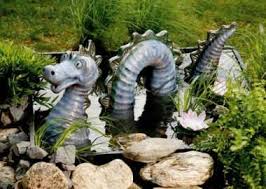 Teichfigur Wasserdrache Nessie Zur Gartendekoration Drachen Gartenstatue Wasserdrache