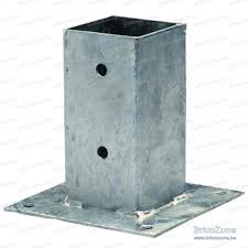 Boulonnez le poteau à la platine grâce aux fixations fournies. Renforcer Support Poteau Palissade En Bois