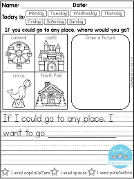 Free 10 Kindergarten Writing Prompts With 2 Option A Total Of 20free Pages With Senten Kindergarten Writing Prompts Kindergarten Writing First Grade Writing