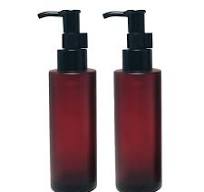 2PCS 100ML/3.4oz Empty Amber Frosted Glass Lotion Pump Bottle Jars with  Black Pump Top Cosmetic Makeup Packing Storage Container for Essential Oil  ...