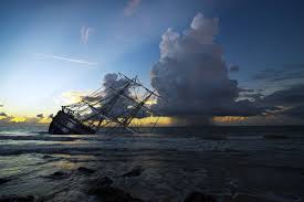 sky, horizon, sea, sailing ship