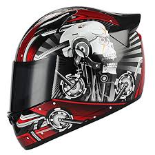 1storm Motorcycle Bike Full Face Helmet Mechanic Skull