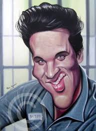 Caricatura de Elvis Presley