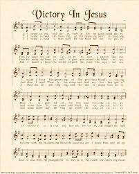 Victory In Jesus Christian Heritage Hymn Sheet Music Vintage Style Natural Parchment Christian Song Lyrics Hymns Lyrics Hymn Music