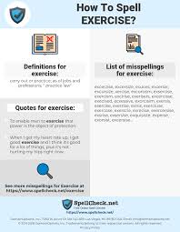 How To Spell Exercise And How To Misspell It Too Spellcheck Net