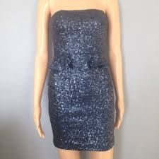 Bustier elástico de escote pico y tirante fino. Robe Bustier Zara 36 S T1 Bleu 5575820