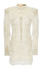 High Neck Pearl Dress By Balmain For Preorder On Moda Operandi Balmain Dress Fashion Off White Fashion