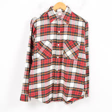 70s jay sea penny j c penney big mac big mac checked pattern long sleeves heavy flannel shirt men m vintage wat6069