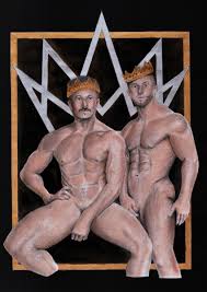 Rule 34 - Covered Crotch Drawing Gay Gay Art Gay Couple Gay Male Hand Drawn  Ink Art Makeup Makeup Art Mixed Media Muscles Muscular Male Naked Male Only  Male Onlyfans Model Sketch