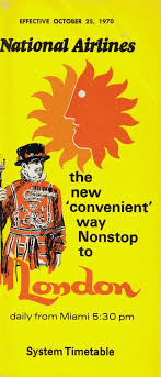 National Airlines Timetable October 25 1970 National Airlines Vintage Airline Ads National
