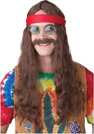 Bessdress off the shoulder formal ball gown lace illusion long sleeves evening party bd282 Amazon Com California Costumes Hippie Man Wig And Mustache Standard Brown Clothing