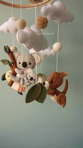 Australian Animals Mobile Koala Crib Mobile Koala Nursery Etsy Koala Nursery Baby Mobile Girl Baby Boy Mobile