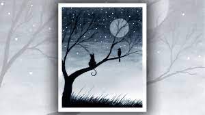 Black & white isn't appropriate for every landscape or nature shot, but when the situation is right, going to black & white can be a very effective the human eye is always drawn to the lightest area that it sees, so using a dark image with one bright focal point is a really good way to direct attention to. Easy Black And White Painting Easy Oil Pastel Drawing Ideas For Beginners Youtube