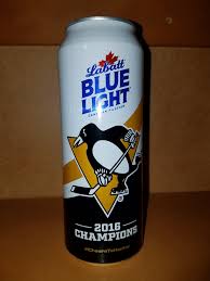 Pittsburgh Penguins 2016 Labatt Blue Light 2016 Stanley Cup Champs 24oz Can Pittsburgh Penguins Lets Go Pens Pittsburgh
