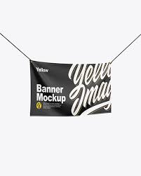 All from our global community of graphic designers. Textile Fabric Banner Mockup In Outdoor Advertising Mockups On Yellow Images Object Mockups
