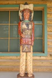 Cigar Store Wooden Indian By Frank Gallagher 6 Foot Red Coat Chief 0600 Cigar Store Indian Cigar Store American Folk Art