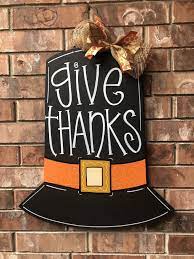 Thanksgiving Door Hanger Thanksgiving Wreath Thanksgiving Etsy Thanksgiving Door Decorations Fall Door Hanger Thanksgiving Door Hanger