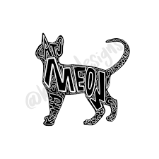 Cat Word Art Cat Print Cat Typography Cat Poster Cat Wall Etsy Word Art Word Art Design Cat Wall Art