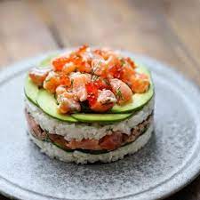 Sushi Cake Decouvrez La Tendance Du Sushi Cake Elle A Table Cake Saumon Riz A Sushis Sushi