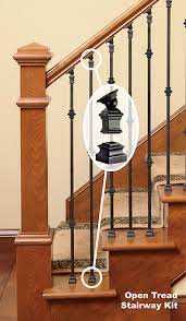For example, the price to install stair railings made of aluminum is between $3,500 to $6,000; We Often Recommend Lj Smith S Patented Iron Baluster Installation System Read About T Wrought Iron Staircase Wrought Iron Stair Railing Stair Railing Makeover