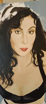 Large abstract acrylic painting