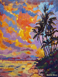 Pictures bob ross art pictures to paint landscape paintings nature landscape image pictures painting landscape cottage art scenery painter thomas art thomas thomas kinkade paintings. February Sunset Colorful Nature Painting By Artist Bhavna Misra Painting By Bhavna Misra Saatchi Art