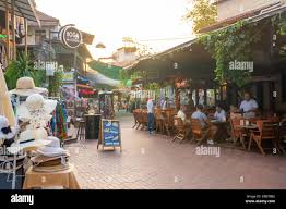 Fethiye, Turkey - June 9, 2023: Street of old town Fethiye with cafes and  small shops, Turkey Stock Photo - Alamy