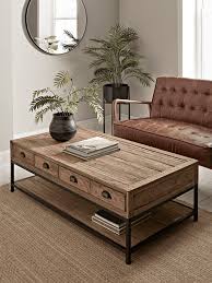 Our country oak storage coffee table is style mixed with utility. Reclaimed Oak Coffee Table