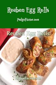 Reuben Egg Rolls Video Egg Rolls Appetizers For A Crowd Egg Roll Recipes