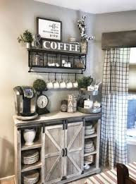 50 Perfect Coffee Station Ideas For All Coffee Lovers To Try At Home 7 Aacmm Com Coffee Bar Home Farm House Living Room Bars For Home