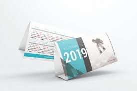 Flying Desk Calendars Mockup Psd Template Mockup Template Paper