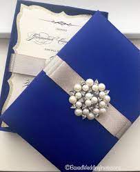 Boxed Wedding Invitations For Bridesmaids Will You Be My Bridesmaid Imperial Blue In Box Wedding Invitations Wedding Invitations Diy Handmade Invitations