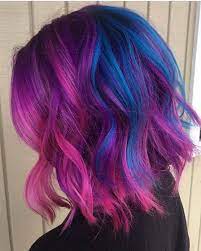Three models utterly transformed by a whimsical hair color. Evilhair Magenta Blue A Color Mix For The Daring And Facebook