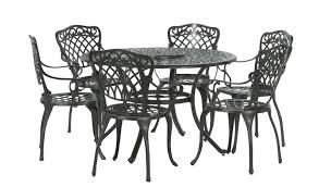 Buy Argos Home Kensington Cast Aluminium Dining Set Black Garden Table And Chair Sets Argos Garden Table And Chairs Aluminum Table Argos Home