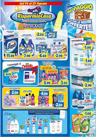 Promoqui è un servizio gratuito dedicato a chi fa attenzione al risparmio e vuole avere sempre a portata di click tutti i volantini, offerte e coupon delle catene di negozi, dalle più famose a quelle minori o locali, dagli iper supermercati all'elettronica, ai negozi specializzati nel fai da te, abbigliamento, viaggi, salute e benessere, arredamento, giocattoli o motori. Risparmio Casa Volantino Attuale 14 08 27 08 2019 Volantino 24 Com