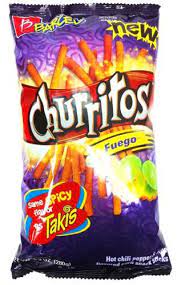 Barcel Churritos Fuego Hot Chili Pepper And Lime 9 9 Oz Flavored Corn Snack Sticks Stuffed Peppers Churritos Chips