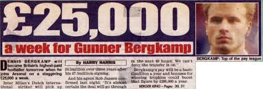 101 football articles and resources. 90s Football On Twitter A Newspaper Article On Dennis Bergkamp Becoming Britain S Highest Paid Player 1995